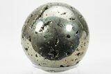 Polished Pyrite Sphere - Peru #228379-1